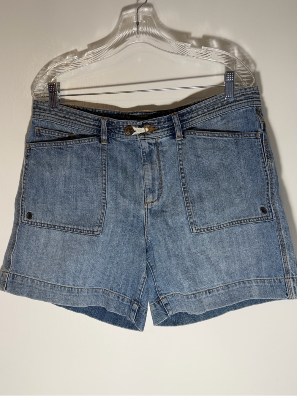 LRL Lauren Jean Co RALPH LAUREN Medium Wash Denim Pocket Shorts Size 12